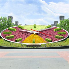 Landscape&Floral Clock